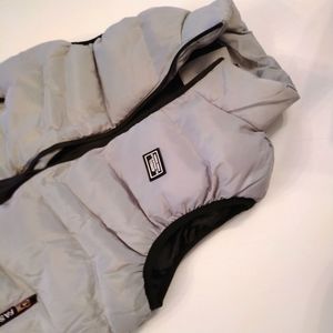 Brand New! Women's Outdoor's Zip Puffer Vest: Icy silver and black.